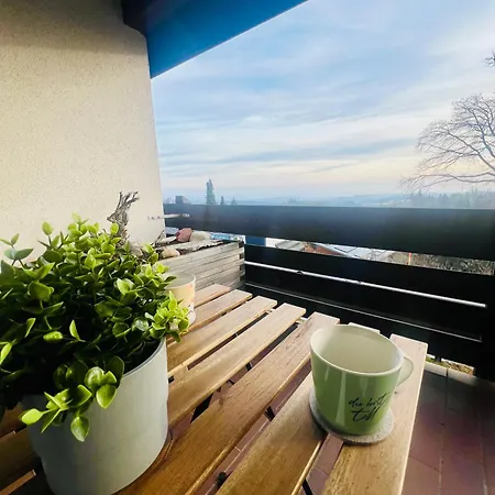 Alpenblick, Garagenplatz & Zwei Balkone شقة