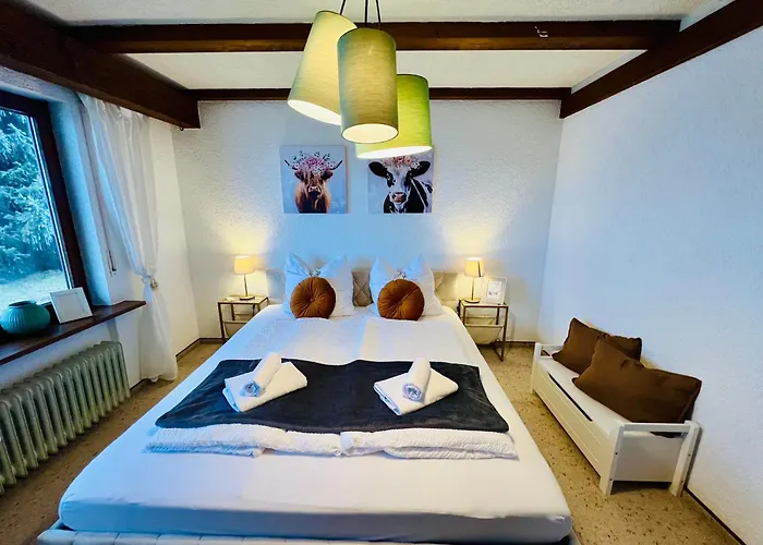 Alpenblick, Garagenplatz & Zwei Balkone 公寓 霍兴斯旺德